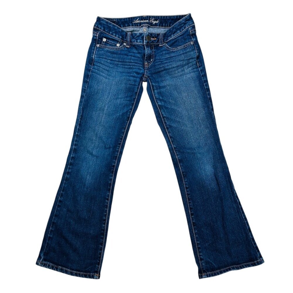 American Eagle Favorite Boyfriend 2 Stretch Low Rise Jeans Casual Festival - Picture 2 of 5
